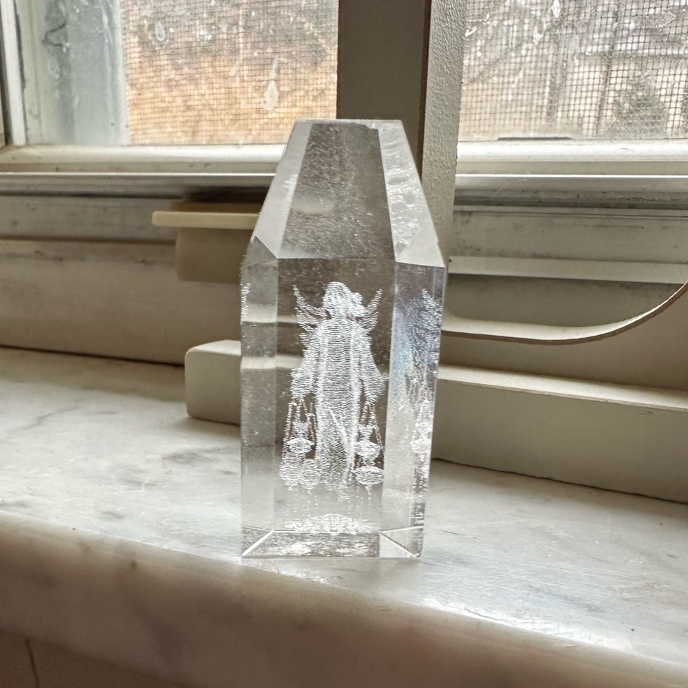 Laser cut crystal